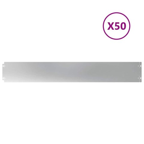 VidaXL Obrzeża trawnikowe 50 szt. 15x103 cm Stal ocynkowana