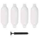 VidaXL Odbojnice do łodzi, 4 szt., białe, 41x11,5 cm, PVC