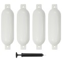 VidaXL Odbojnice do łodzi, 4 szt., białe, 51x14 cm, PVC