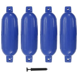 VidaXL Odbojnice do łodzi, 4 szt., niebieskie, 58,5x16,5 cm, PVC