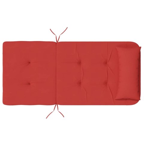 VidaXL Poduszki na krzesła Adirondack, 2 szt, czerwone, tkanina Oxford