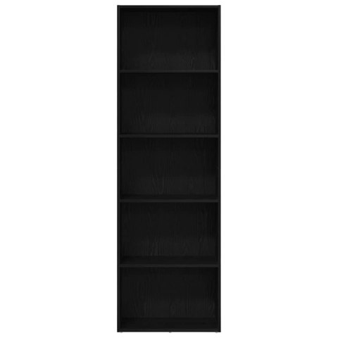 VidaXL Regał biblioteczny Czarny Dąb 60x30x189 cm Drewno klejone