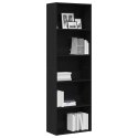 VidaXL Regał biblioteczny Czarny Dąb 60x30x189 cm Drewno klejone