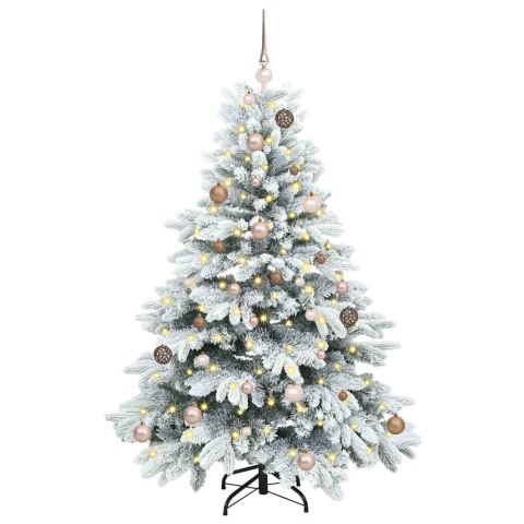 VidaXL Sztuczna choinka z 150 diodami LED Biały 150 cm PE i PVC