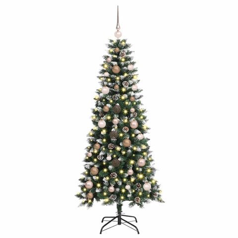 VidaXL Sztuczna choinka z podstawą Zielony 150 cm PVC, plastik i stal