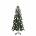 VidaXL Sztuczna choinka z podstawą Zielony 150 cm PVC, plastik i stal