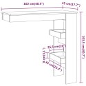 VidaXL Stolik barowy, przydymiony dąb, 102x45x103,5 cm