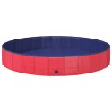 VidaXL Basen dla Dzieci czerwony Ø200 x 30 cm