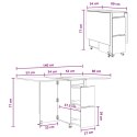 VidaXL Stół jadalniany 2 pcs 140 x 80 x 77 cm Drewno inżynieryjne