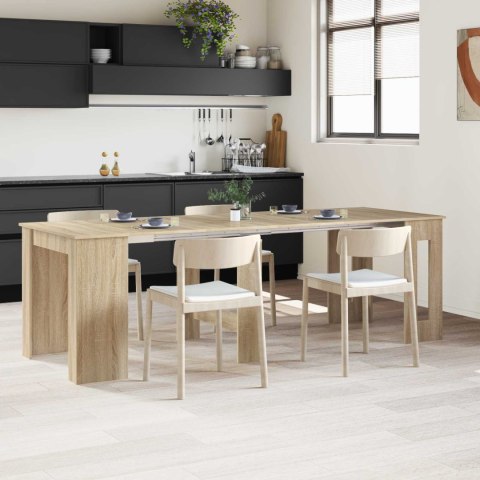VidaXL Stół jadalniany 240 x 85 x 75 cm Drewno inżynieryjne dąb Sonoma
