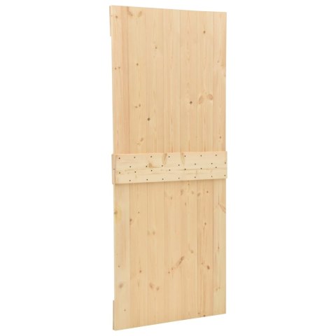 DRZWI PRZESUWNE 2 CM NATURALNY I CZARNY LITE DREWNO SOSNOWE