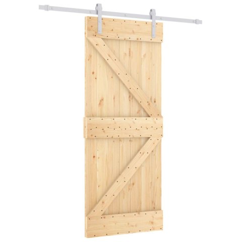 DRZWI PRZESUWNE NATURALNE I BIAŁE 85X210CM