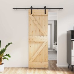 DRZWI PRZESUWNE NATURALNY I CZARNY 70X210CM