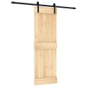 DRZWI PRZESUWNE NATURALNY I CZARNY 70X210CM
