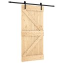 DRZWI PRZESUWNE NATURALNY I CZARNY 95X210CM