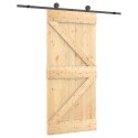 DRZWI PRZESUWNE NATURALNY I CZARNY 95X210CM