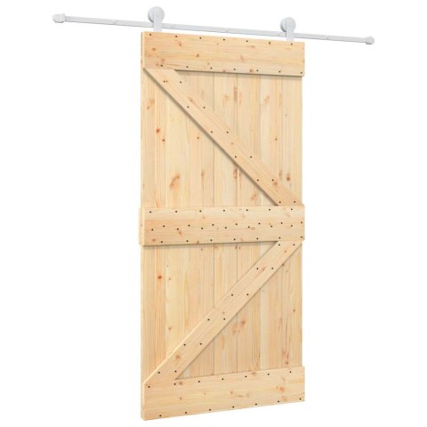 DRZWI PRZESUWNE NATURALNE I BIAŁE 100X210CM