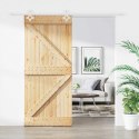 DRZWI PRZESUWNE NATURALNE I BIAŁE 100X210CM