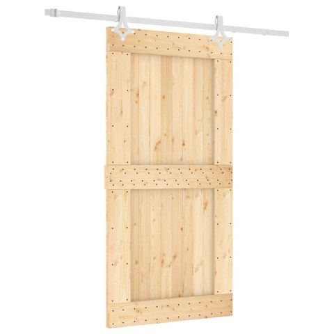DRZWI PRZESUWNE NATURALNE I BIAŁE 100X210CM