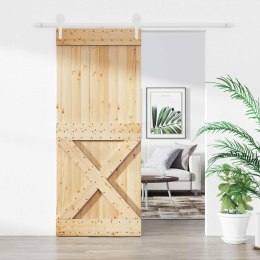 DRZWI PRZESUWNE NATURALNE I BIAŁE 100X210CM