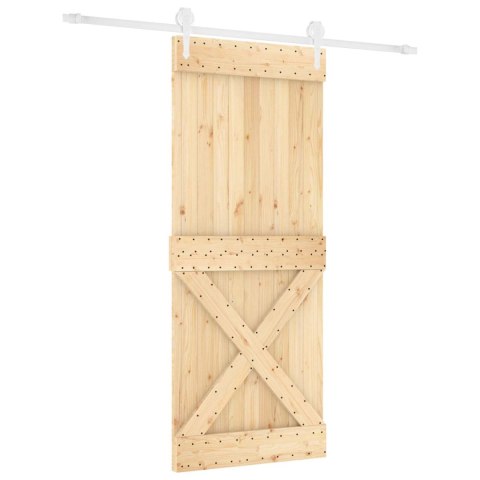 DRZWI PRZESUWNE NATURALNE I BIAŁE 100X210CM