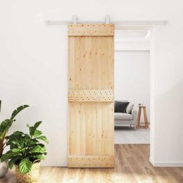 DRZWI PRZESUWNE NATURALNE I BIAŁE 70X210CM