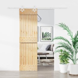 DRZWI PRZESUWNE NATURALNE I BIAŁE 70X210CM