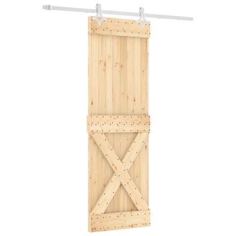 DRZWI PRZESUWNE NATURALNE I BIAŁE 70X210CM