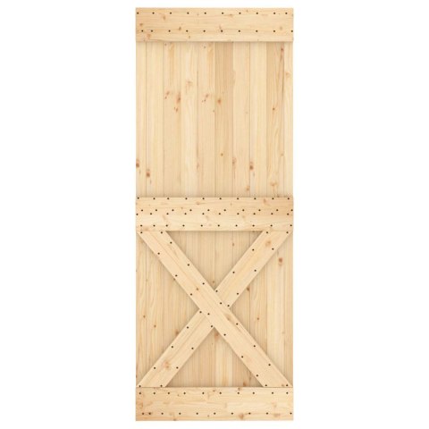 DRZWI PRZESUWNE NATURALNE I BIAŁE 80X210CM