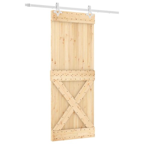 DRZWI PRZESUWNE NATURALNE I BIAŁE 80X210CM