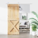DRZWI PRZESUWNE NATURALNE I BIAŁE 80X210CM