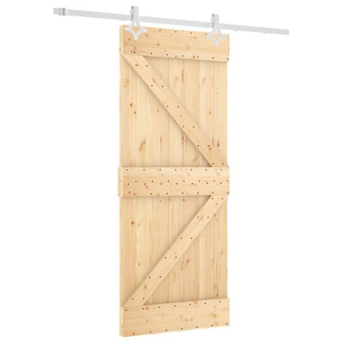 DRZWI PRZESUWNE NATURALNE I BIAŁE 85X210CM