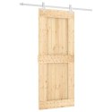 DRZWI PRZESUWNE NATURALNE I BIAŁE 85X210CM