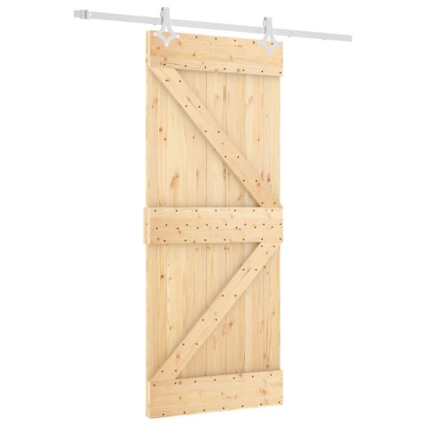 DRZWI PRZESUWNE NATURALNE I BIAŁE 85X210CM