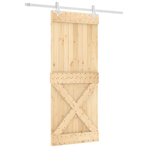 DRZWI PRZESUWNE NATURALNE I BIAŁE 85X210CM
