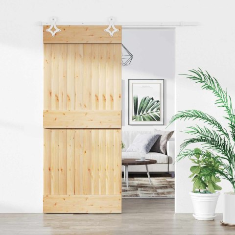 DRZWI PRZESUWNE NATURALNE I BIAŁE 90X210CM