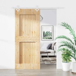 DRZWI PRZESUWNE NATURALNE I BIAŁE 90X210CM