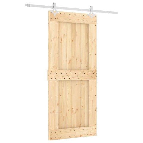 DRZWI PRZESUWNE NATURALNE I BIAŁE 90X210CM