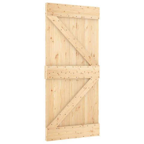 DRZWI PRZESUWNE NATURALNE I BIAŁE 95X210CM