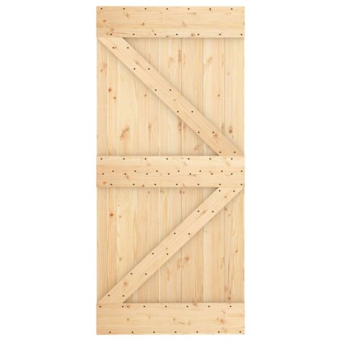 DRZWI PRZESUWNE NATURALNE I BIAŁE 95X210CM
