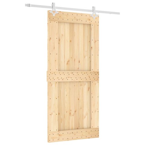 DRZWI PRZESUWNE NATURALNE I BIAŁE 95X210CM