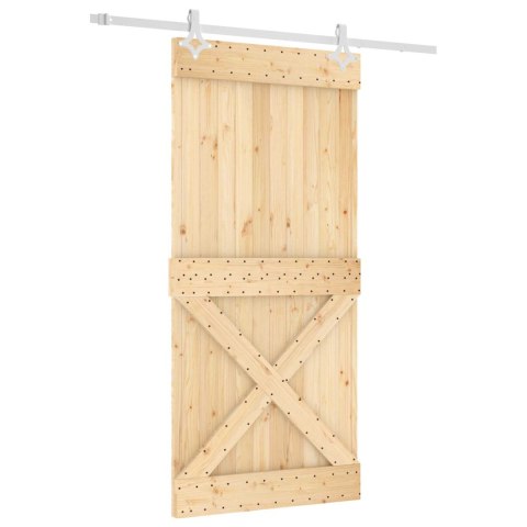 DRZWI PRZESUWNE NATURALNE I BIAŁE 95X210CM