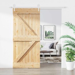 DRZWI PRZESUWNE NATURALNE I BIAŁE 95X210CM