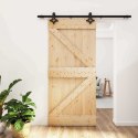 DRZWI PRZESUWNE NATURALNY I CZARNY 95X210CM
