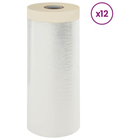 ARKUSZ OCHRONNY Z TAŚMĄ KLEJĄCĄ 12 SZT. PRZEZROCZYSTY HDPE