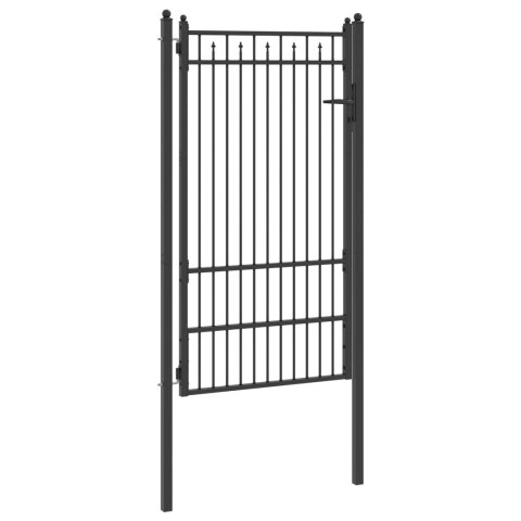 BRAMA OGRODZENIOWA HORST METAL CZARNY ZAMYKANE 223X104CM