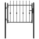 BRAMA OGRODZENIOWA HORST METAL CZARNY ZAMYKANE 130X104CM