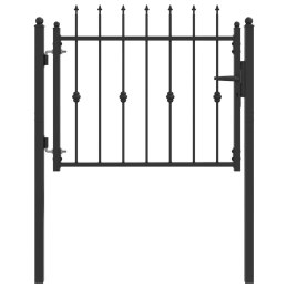 BRAMA OGRODZENIOWA HORST METAL CZARNY ZAMYKANE 130X104CM