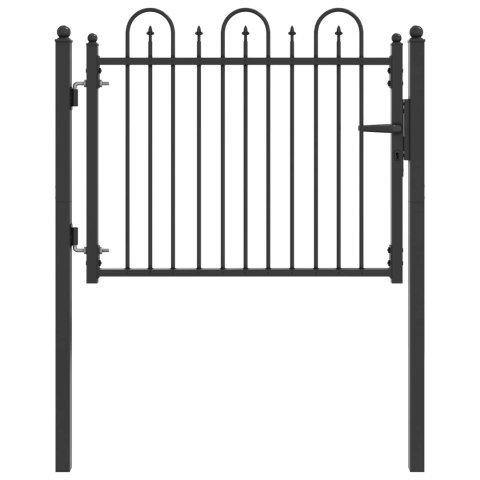 BRAMA OGRODZENIOWA HORST METAL CZARNY ZAMYKANE 130X104CM