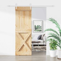 DRZWI PRZESUWNE NATURALNE I BIAŁE 70X210CM